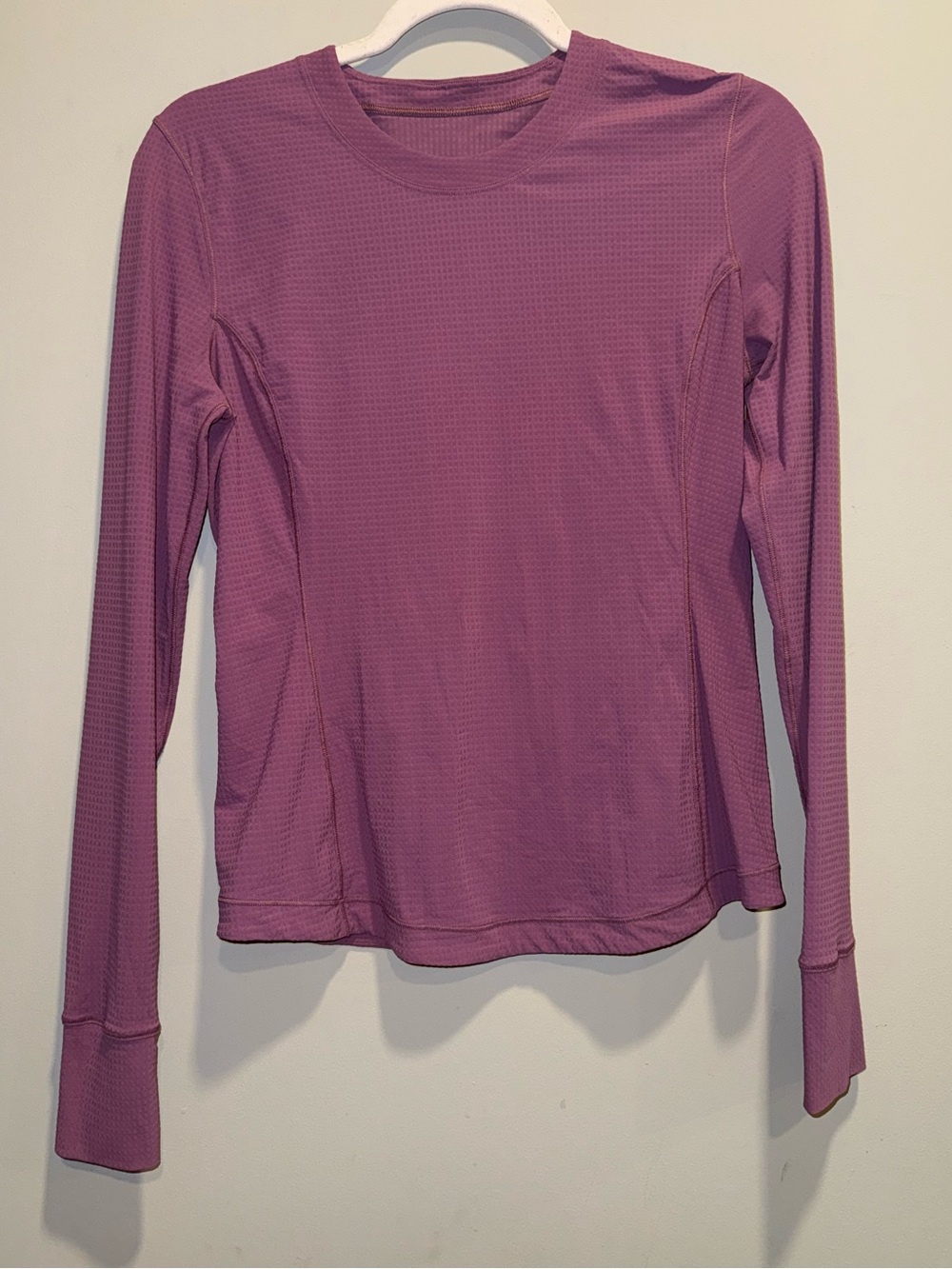 lululemon athletica Long-Sleeve Waffle Crew in Dusty Rose